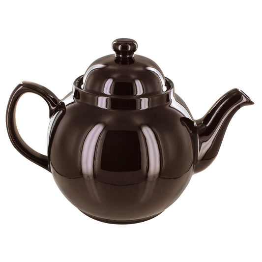Brown teapot on a white background