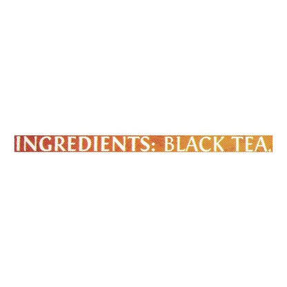 Text 'INGREDIENTS: BLACK TEA' on a white background