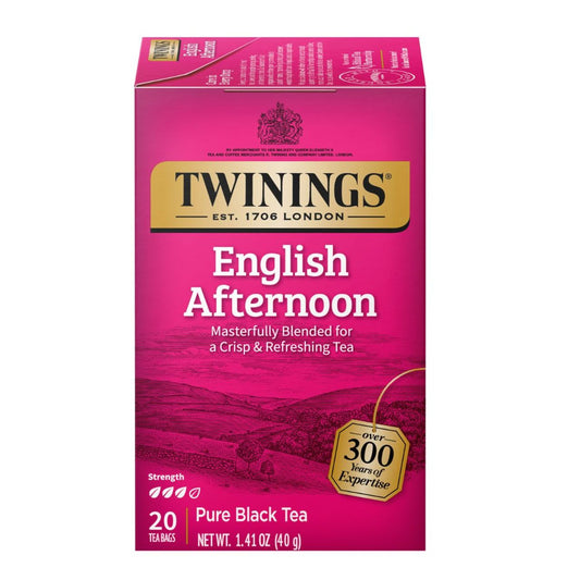 Twinings English Afternoon tea box on a white background