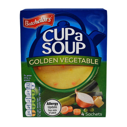 Box of Batchelors Cup a Soup Golden Vegetable on a white background