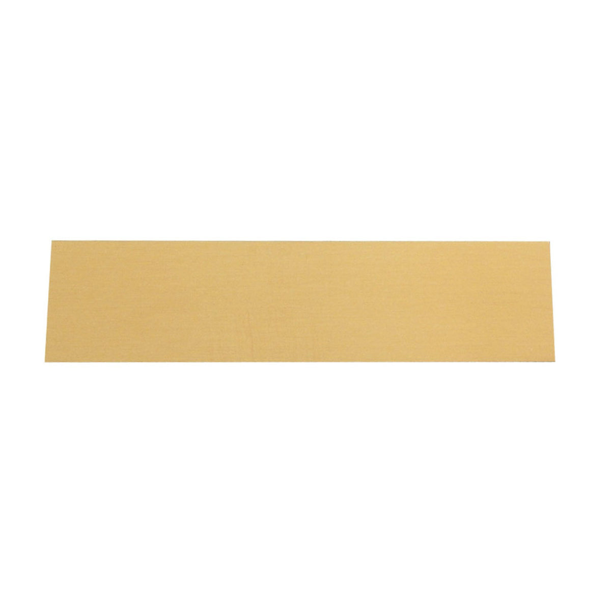 Rectangular gold engracing plate on a white background