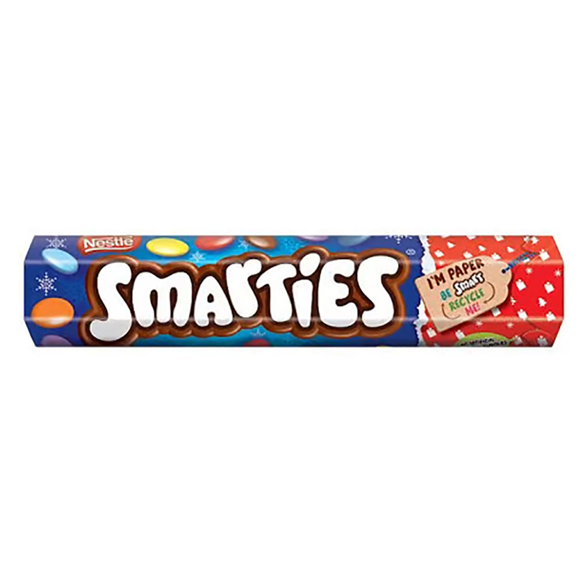 Smarties candy bar packaging on a white background