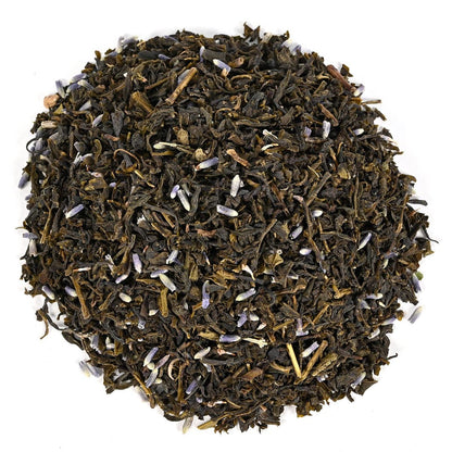 Tea leaves on a white background